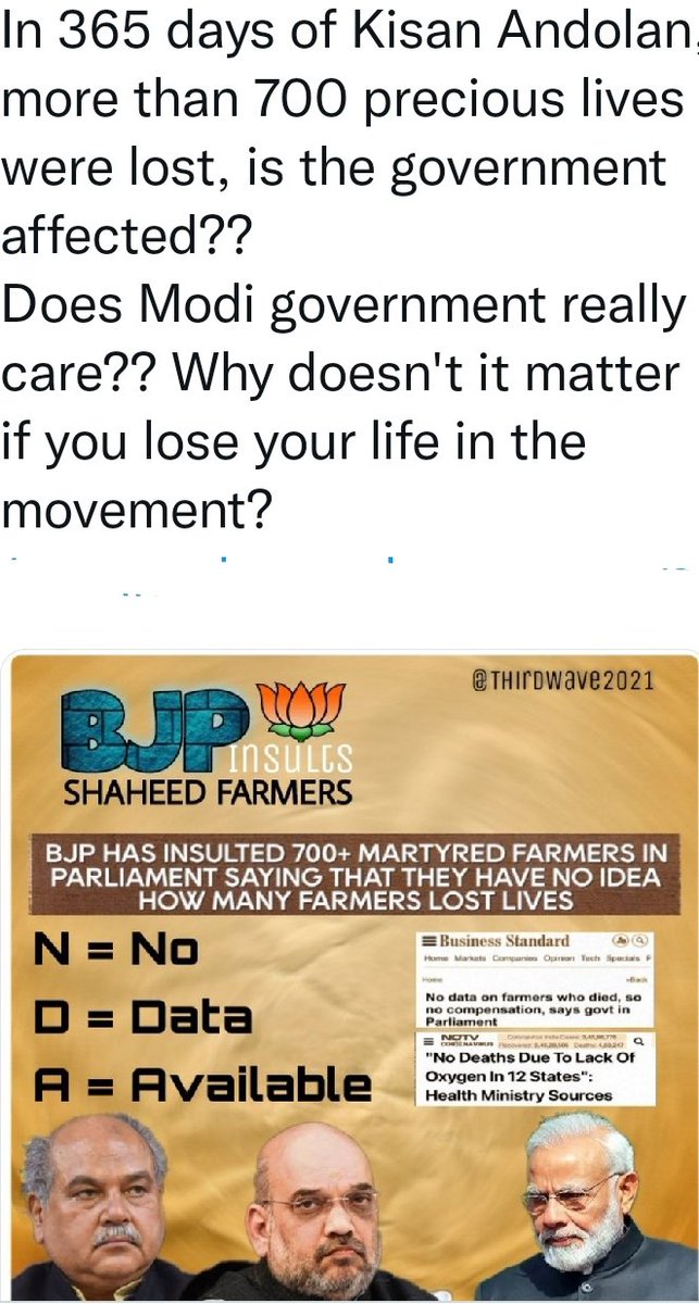Kuldeep48275498's tweet photo. Today Hastag Retweet share #BJPinsults_ShaheedFarmers https://t.co/aUcQgxhPEl