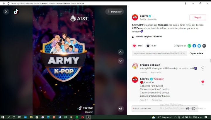 BrendaCobaxin's tweet photo. Muchas gracias Ana, ya dejé mis votitos, seguiré reproduciendo para acumular más 🔥🔥🔥
Linda noche 🌙💜✨
#BTS @BTS_twt #ExaBFF https://t.co/xzY0pTj30T