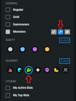 peakmonsters's tweet photo. Getting pumped up with all the Chaos Legion leaks? Looking for a way to easily see Earth cards with Magic attack? 

Maybe it's time to use these filters in https://t.co/oG4ZxHSBMe

#splinterlands #peakmonsters https://t.co/eJfpVsh612