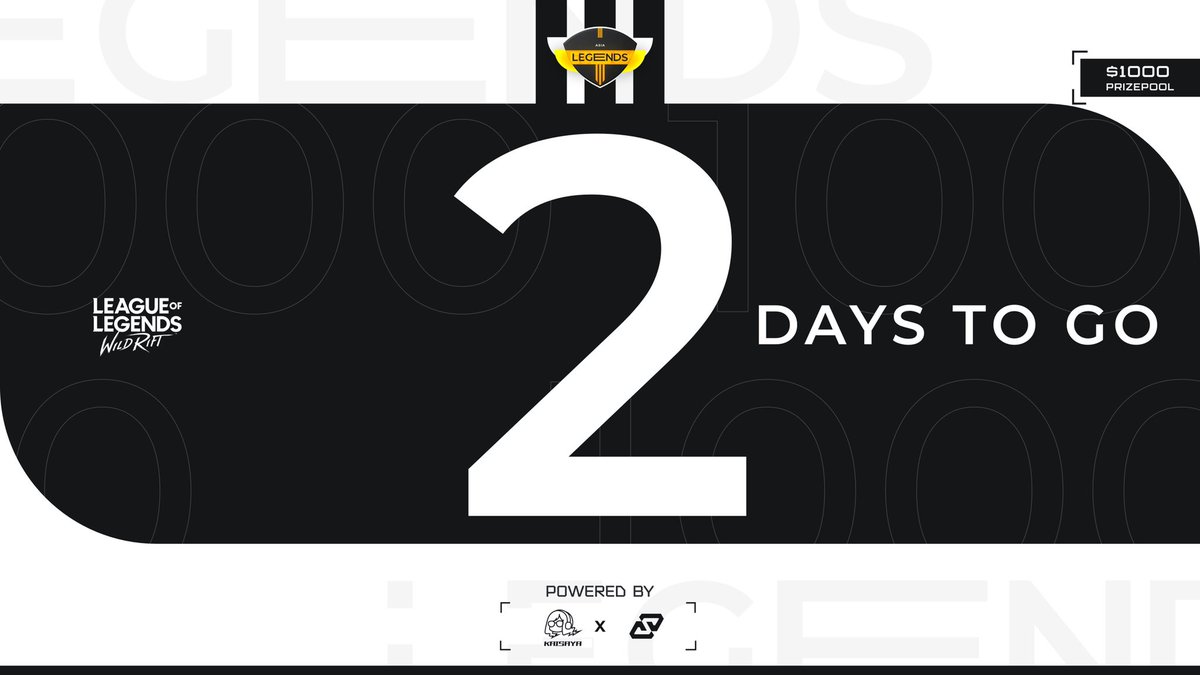 2 days until the start of our Asia Wild Rift Legends tournament! Make sure you turn your notification bell on in the official livestream channels of this event! 
-
<a href="/sghnetwork/">SGH Network (SGH)</a> on Trovo &amp; Youtube
-
#SGHNetwork #TalentRecognized #WildRift #Esports
liquipedia.net/wildrift/AsiaW…