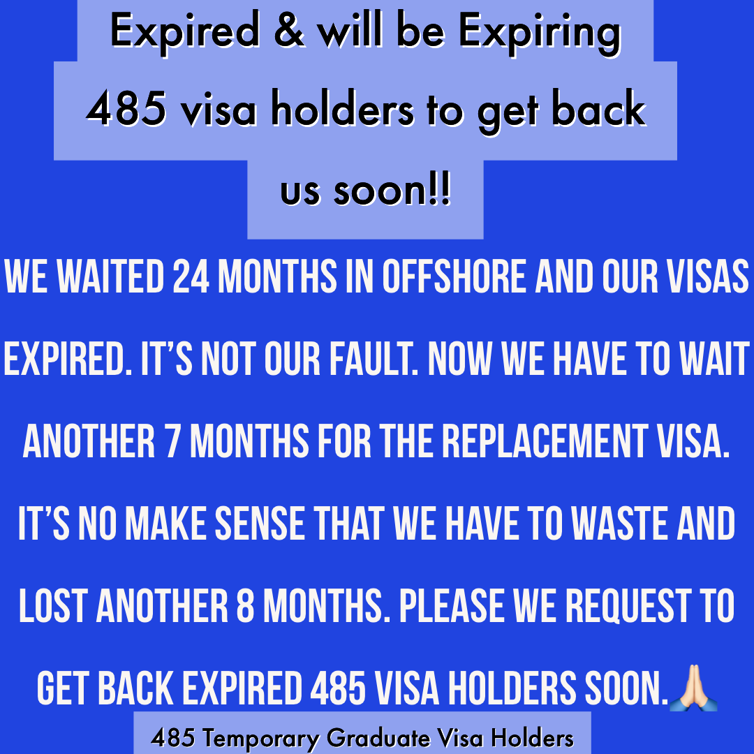 485VisaHolders's tweet photo. Please do not ruin our future life @ScottMorrisonMP we invested and spent thousands of dollars.Our 485 visas expired and it’s not our fault. We need replacement visa to apply asap @AlexHawkeMP Please see our pain world leaders @JoeBiden @BarackObama @CNN @BBCWorld @SkyNewsAust https://t.co/bnktLzx4qc