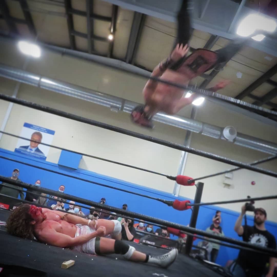 harrmd's tweet photo. @OSWreview It's another Wrestling weekend here in the Maritimes, which means another occasion to bust out the #whatbar shirt. UCW put on an amazing end of the year show headlined by AEWs Serpentico and Channing Decker, but it also featured one of my boys, Highlander Robbie. https://t.co/RPanXxP56m