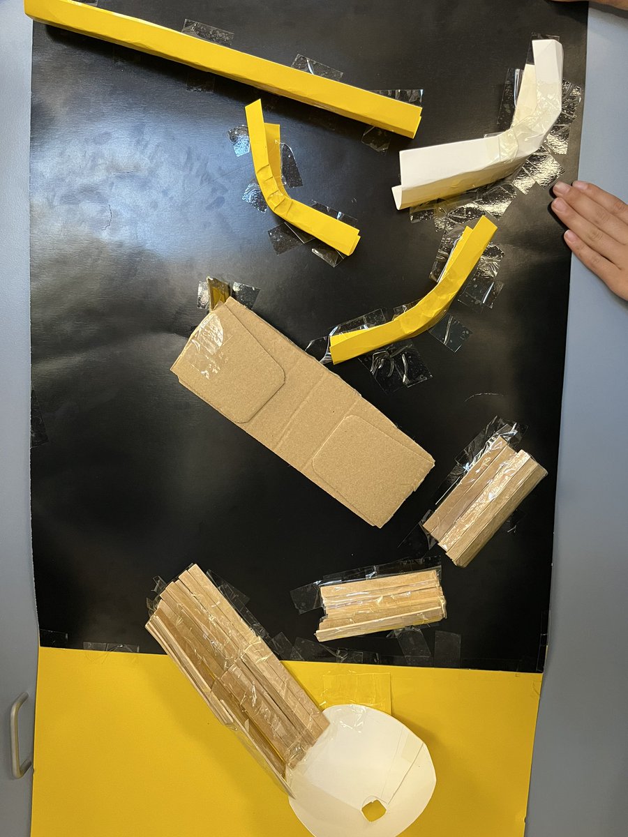 aliceleung's tweet photo. A nice way to wrap up the afternoon. Year 8s making marble runs that last exactly 10 seconds from start to finish. https://t.co/CeJgYK8uo3