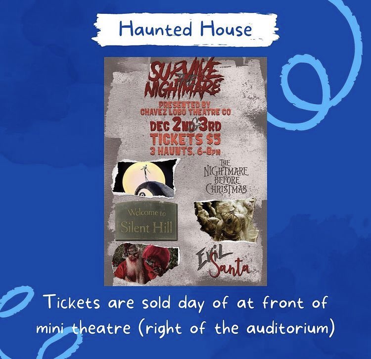 CHS2022Lobos's tweet photo. LOBOS!! don’t forget about the CLT Nightmare Before Christmas themed haunted house tomorrow and Friday !! https://t.co/MMcSQIGIAx