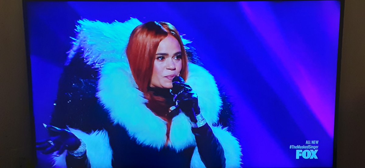 KnightGirlSarah's tweet image. I knew #SkunkMask was @faithevans! #TheMaskedSinger @MaskedSingerFOX