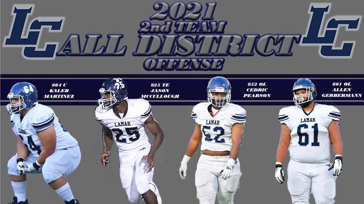 Lamar Consolidated Athletics (@lchs_mustangs) on Twitter photo Congrats to these Mustangs for being named Second Team All-District! Your hard work has paid off! π₯π
#BlueStampede
#RunAsOne
@LCHSMrsKing
<a href="/kaye1332/">Dr. Kaye Williams</a>
<a href="/lamarallsports/">@LAMARALLSPORTS</a> Congrats to these Mustangs for being named Second Team All-District! Your hard work has paid off! π₯π
#BlueStampede
#RunAsOne
@LCHSMrsKing
<a href="/kaye1332/">Dr. Kaye Williams</a>
<a href="/lamarallsports/">@LAMARALLSPORTS</a>