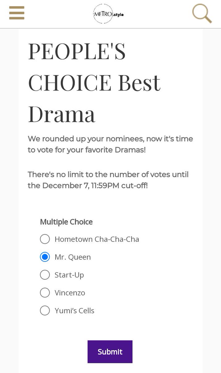 JungHyeGlobal's tweet photo. [VOTE] Website voting is now open for Metro Best K-Drama Awards People's Choice: BEST DRAMA and you can vote multiple times!

Vote Mr. Queen for "People's Choice: Best Drama!"

🔗https://t.co/e4rDY9wfHF

#shinhaesun #shinhyesun #신혜선
#kimjunghyun #김정현
#MrQueen #철인왕후 https://t.co/B0SGJBPWWC