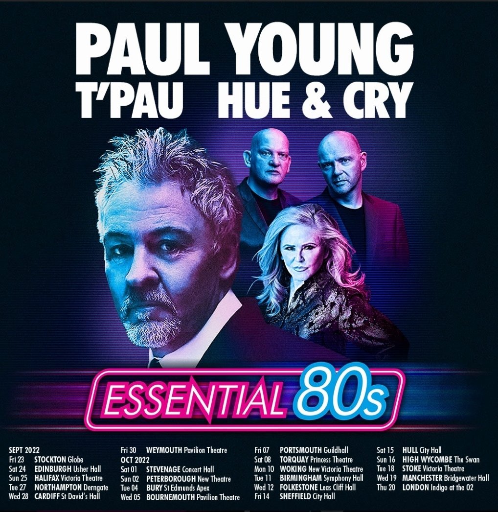 DeanoTheBeano72's tweet photo. Next September/October @PaulYoungParlez @caroldecker/#TPau &amp; @hueandcry will be touring #Essential80s This is one not to miss!! Check out the 21 dates/ticket links here : https://t.co/o6RmeWwhR2 《《《《 #PaulYoung #TPau #CarolDecker #HueAndCry #80s #80sMusic 🎤🎶🎸🔥 ;-() xx https://t.co/5f03h7ajDw