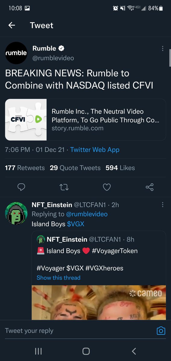 Halted when news released?
$cfvi
A major fomo pop tomorrow morning? 4am comes quick.