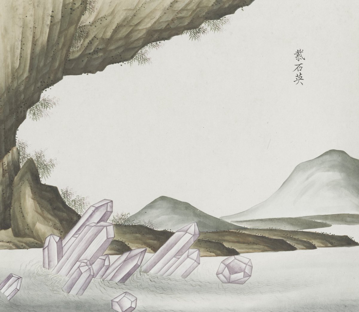 カタログギフトも！ 堂本印象 絹本彩色画 【 暁 之 富 士 図 】自題共