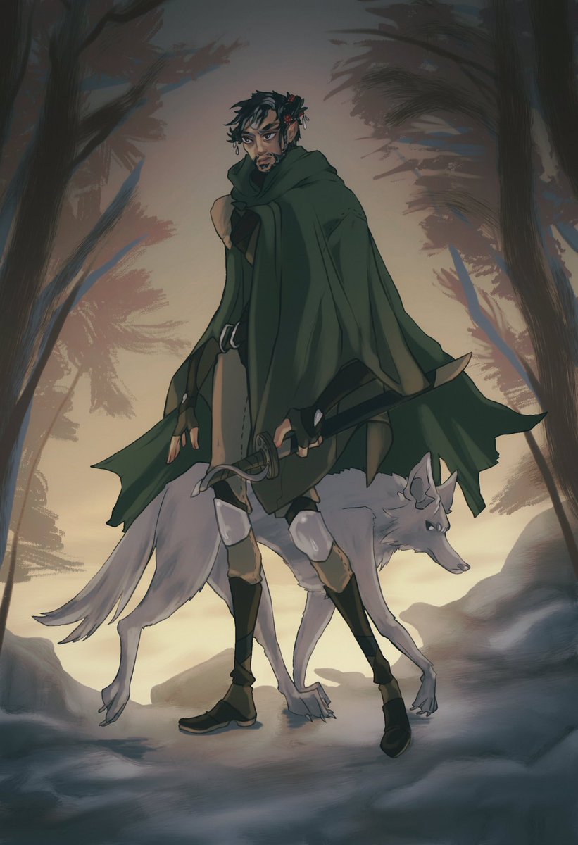 foxelart's tweet photo. Ohran Lythari, lycanthrope ranger
#dndart #dungeonsanddragons #ranger #dnd5e #oc #pc #npc #commissionart https://t.co/nCa8ViP2ie