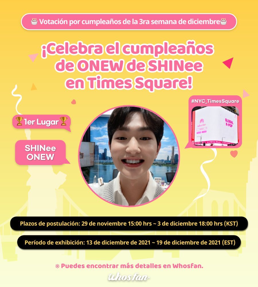 latamshinee's tweet photo. [🚨URGENTE🚨] 011121

#SHAWOL envíen una propuesta de video para el add de cumpleaños de Onew en Times Square. Hasta ahora no se han recibido diseños. El anuncio no se publicará sin el diseño. 

⏰ QUEDA 1 DÍA !

DEN RT PARA DIFUNDIR
#ONEW #SHINee @SHINee https://t.co/HyvE5LLFoi
