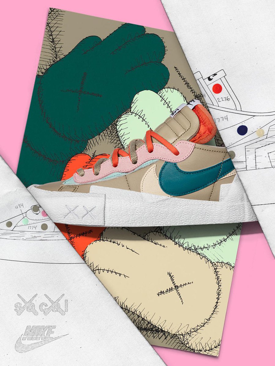 sneakerhack1's tweet photo. SACAI x KAWS x NIKE BLAZER LOW 発売情報
→ https://t.co/POqsbR4Yne
第2弾12月9日にsacaiとhttps://t.co/Dp5UbG3nnhから先行発売
12月10日から、パープル ダスクがSNKRS等 発売予定
★sacai青山店 12月2日12時～20時 入店順WEB抽選
★sacai オンライン WEB抽選 12月2日19時～12月3日7時 https://t.co/HX7WLtrkQ3