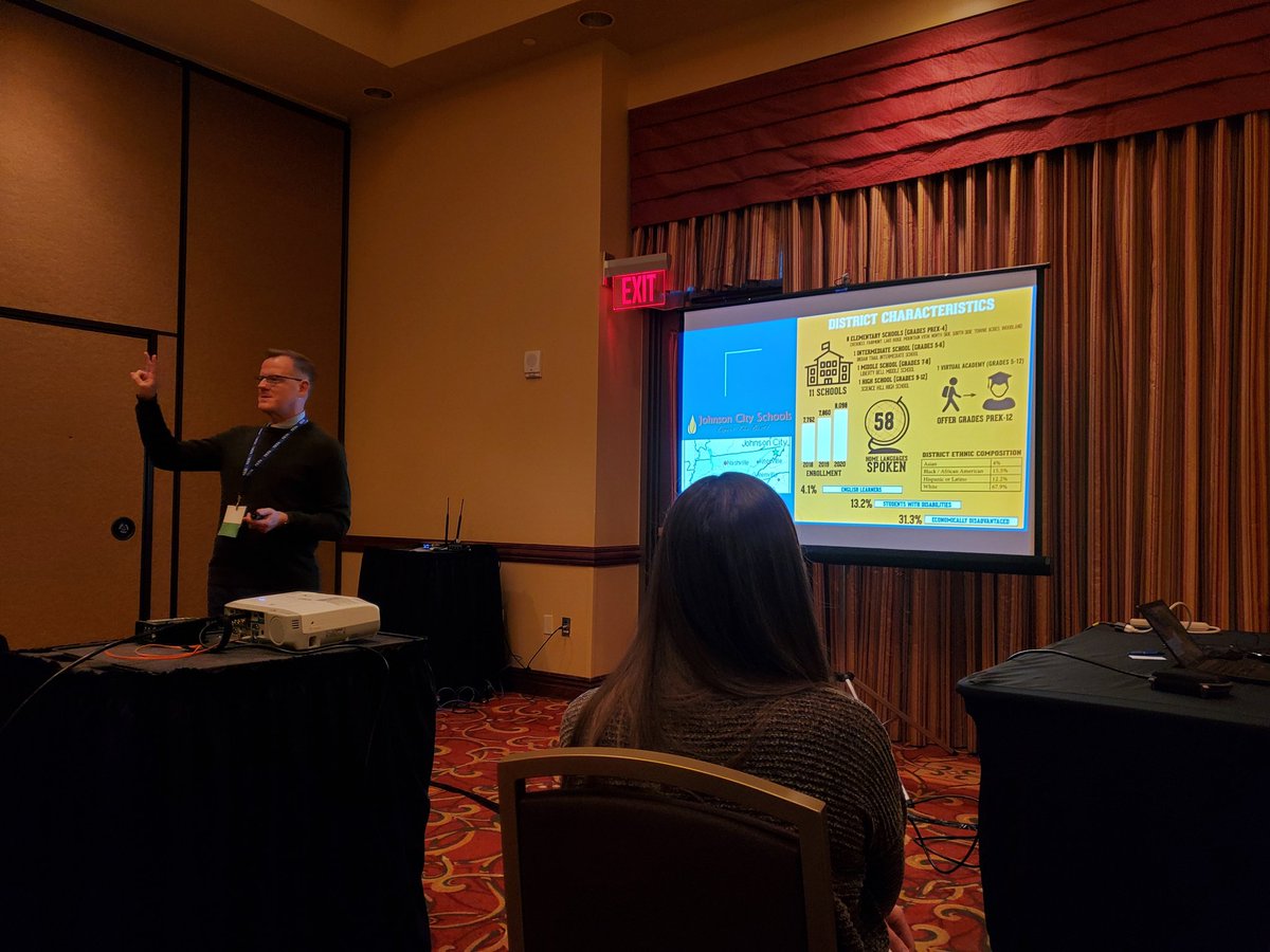 I enjoyed our first day of sessions at #TETC2021 especially listening to <a href="/tntechgal/">Tina Faust</a> and @davidjtimbs talk to others about our #JCSTechLeads program. Thank you both for your leadership! <a href="/jcityTNschools/">JohnsonCitySchools</a>