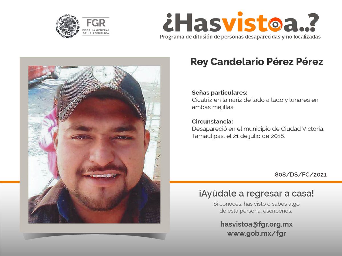 FGRMexico's tweet photo. ¡Tu participación es importante! Si tienes alguna información o #HasVistoA escribe al correo hasvistoa@pgr.gob.mx. #Comparte, alguien podría tener un dato que ayude a encontrarle. https://t.co/rZidaykRrp
