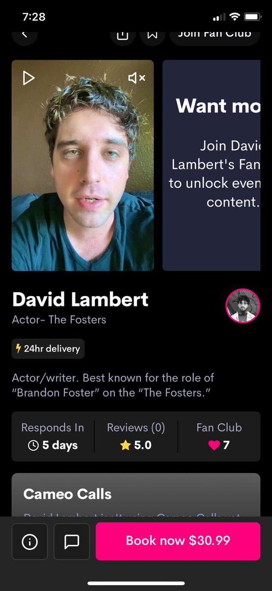 FosteredTheBook's tweet photo. Guess who else from #TheFosters is on @BookCameo? Hint: @dglambert is on #cameo #DavidLambert #Brandon https://t.co/92gl6WPSzL
