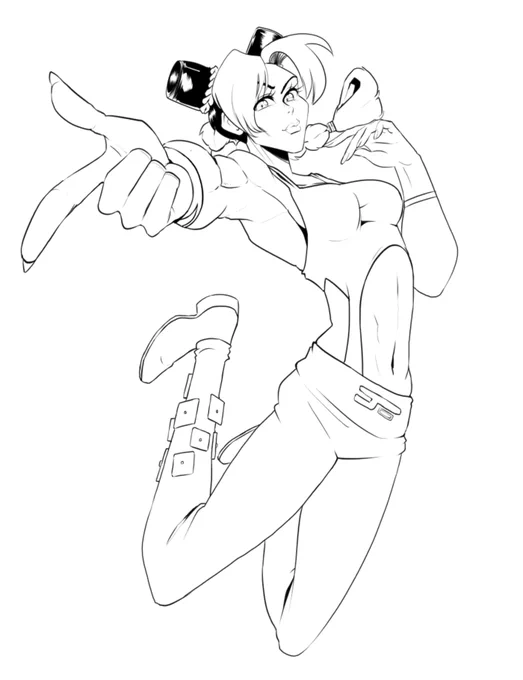 [WIP] Jolyne has been inked! Onto effects and colors! 