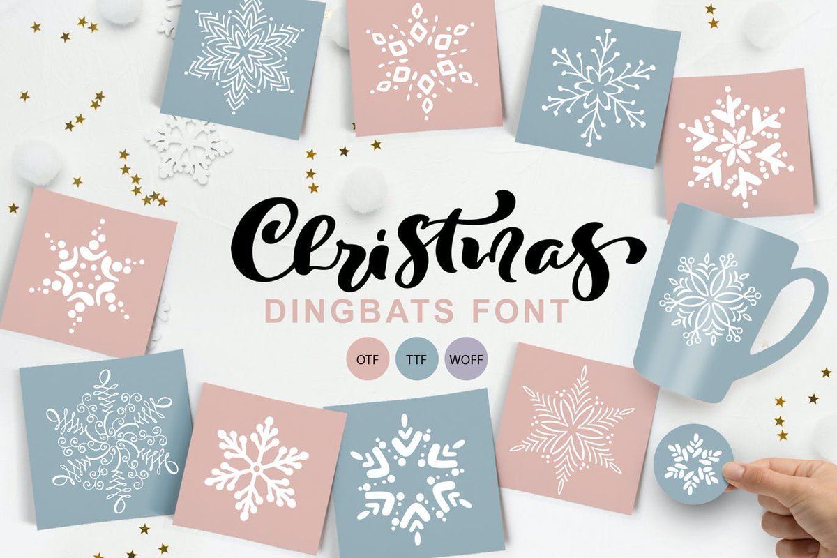 CreativeCrunk's tweet photo. Christmas Snowflake Dingbats Font https://t.co/nj47TMTErS via @CreativeCrunk https://t.co/GMjBQdME6L