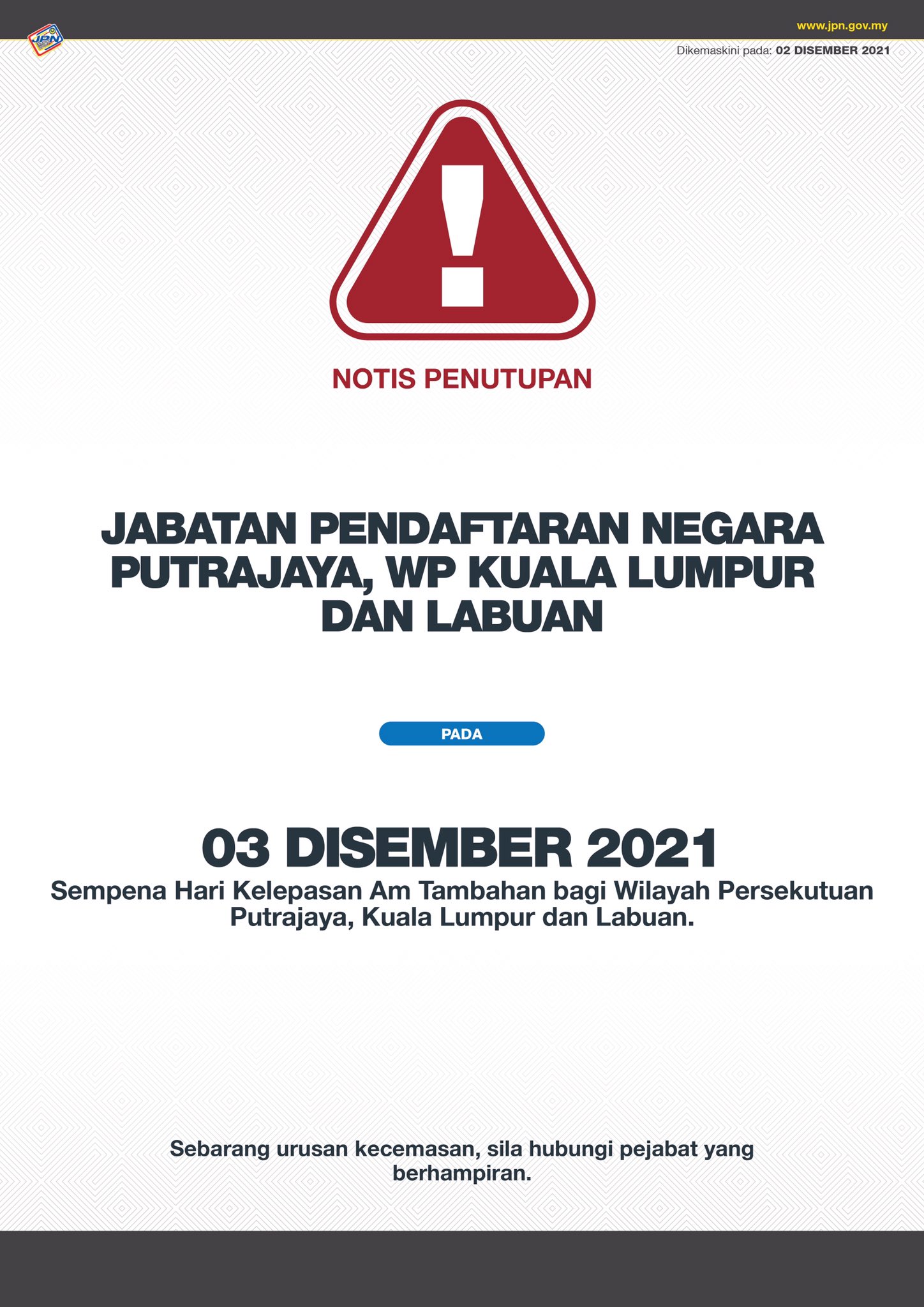 JPN WILAYAH PERSEKUTUAN KUALA LUMPUR (@jpn_kualalumpur) / Twitter