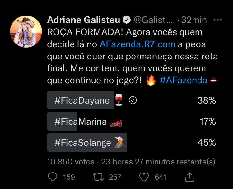 itspirezs's tweet photo. KKKKKKKKKK o povinho jura que a @daymelloreal será eliminada pela planta da MARINA... meu amor, ela é finalista 💅🏻

#FicaDayane #afaZenda #foramarina Carelli https://t.co/nJHdIuNIqV