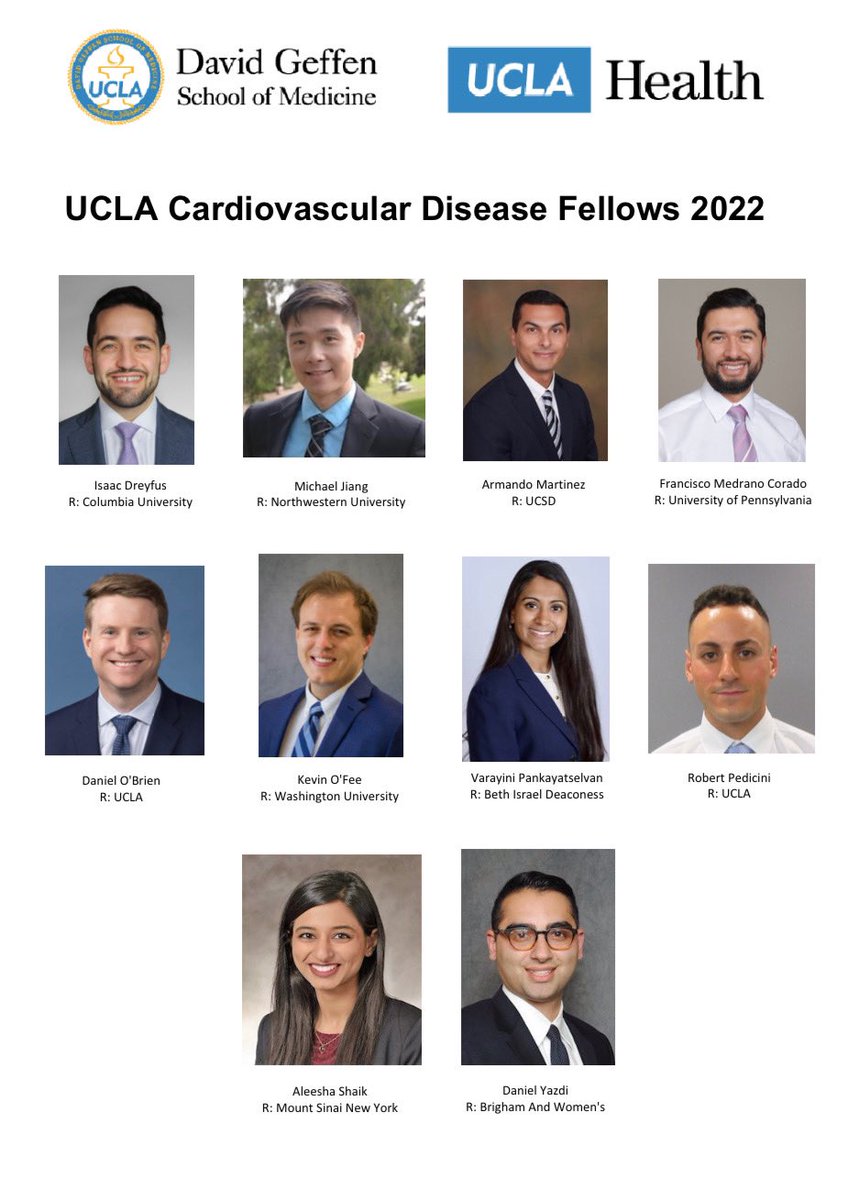 UCLA Cardiology Fellowship (@uclacvfellows) on Twitter photo We are thrilled to announce our incredible new #bruinheart fellows! Welcome to LA!☀️ 🏝 #MatchDay <a href="/UCLAHealth/">UCLA Health</a> <a href="/kewatson/">Karol Watson</a> <a href="/datsunian/">Eric H Yang, MD</a> <a href="/gcfmd/">Gregg Fonarow MD</a> We are thrilled to announce our incredible new #bruinheart fellows! Welcome to LA!☀️ 🏝 #MatchDay <a href="/UCLAHealth/">UCLA Health</a> <a href="/kewatson/">Karol Watson</a> <a href="/datsunian/">Eric H Yang, MD</a> <a href="/gcfmd/">Gregg Fonarow MD</a>