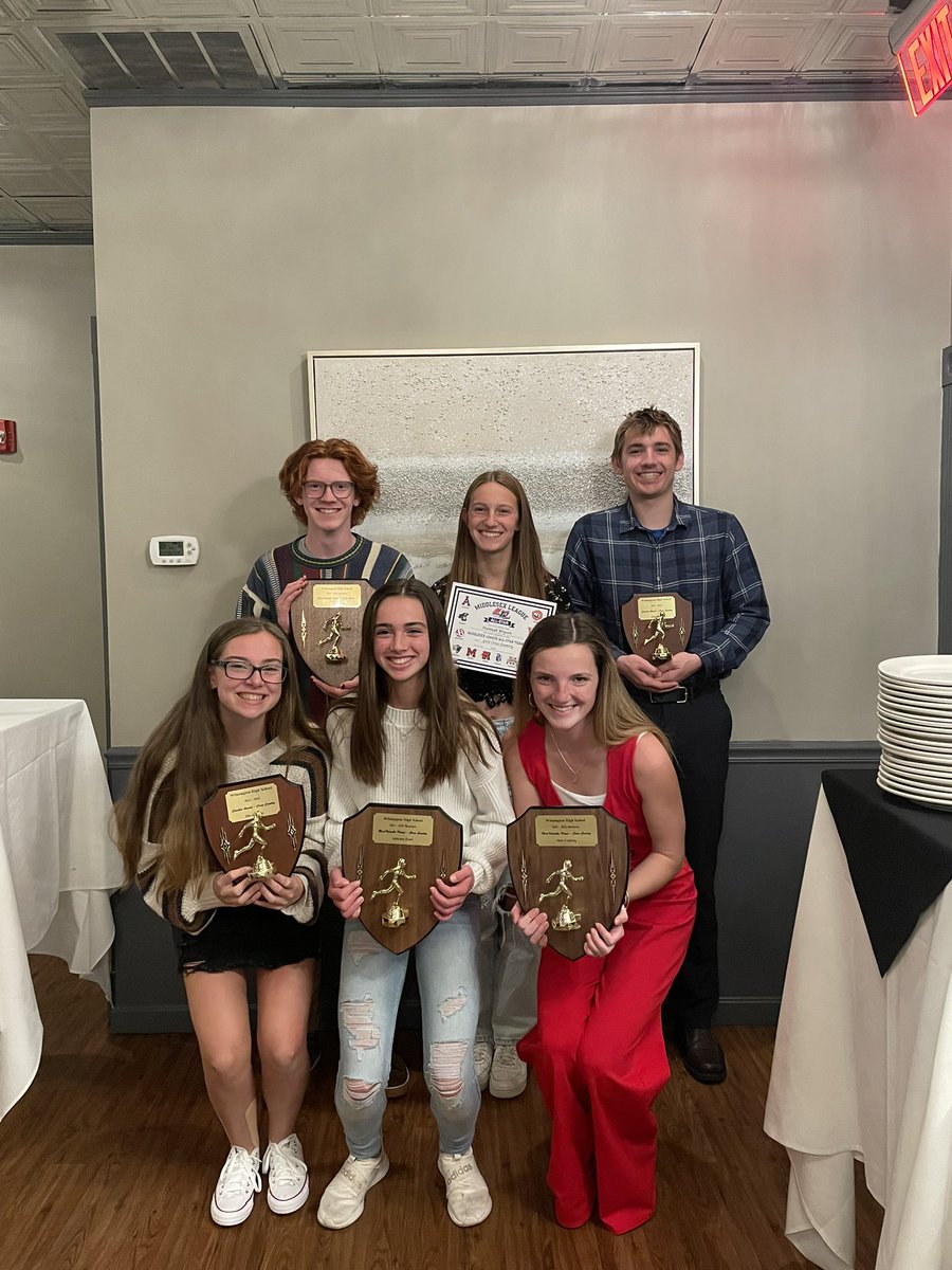 CoachSchellXCTF's tweet photo. Cross country teams officially close out the season and a phenomenal one it was at that

Congrats League All Stars
Shea Cushing &amp; Hannah Bryson

Conference All Star: Addy Hunt

MVPs: Shea, Addy &amp; Jameson
Coaches award: Olivia &amp; John

#WildcatPounce https://t.co/sdfzxiIWhu