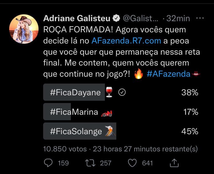 itspirezs's tweet photo. @evaniacsilva @rocarelli lindinha, se liga... ela só vai sair na final https://t.co/ID9KUMpXGy