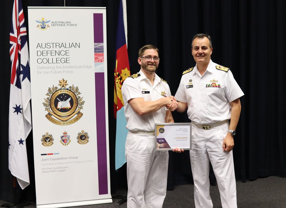 acsc_j's tweet photo. BZ to the @acsc_j Navy course members who were promoted to Commander this morning. Special mention to CMDR Houen and CMDR Chapman on their respective Gold Commendation and HR Practitioner awards. https://t.co/cP56qQIJxG