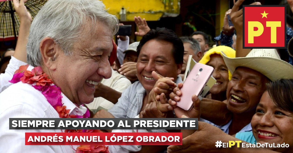 En el #PT siempre hemos caminado del lado del presidente de la república, defendiendo y trabajando por la #4T de México. 
#ElPTEstáDeTuLado #SomosPT