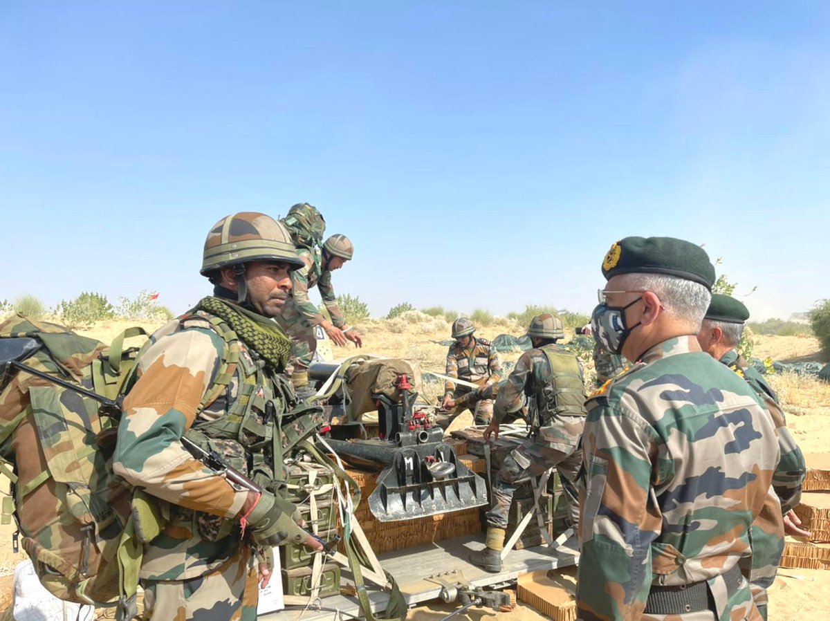 SakeenaBegum10's tweet photo. General MM Naravane #COAS witnessed the Airborne Exercise conducted as part of Multi Domain Operations #MDO during #ExDakshinShakti. #COAS interacted with troops at the drop zone &amp; complimented them.

#IndianArmy
#StrongAndCapable
#LISA 
#كلنا_ابو_تريكه 
#SpotifyWrapped 
#AIDS https://t.co/InFpcRGPVo