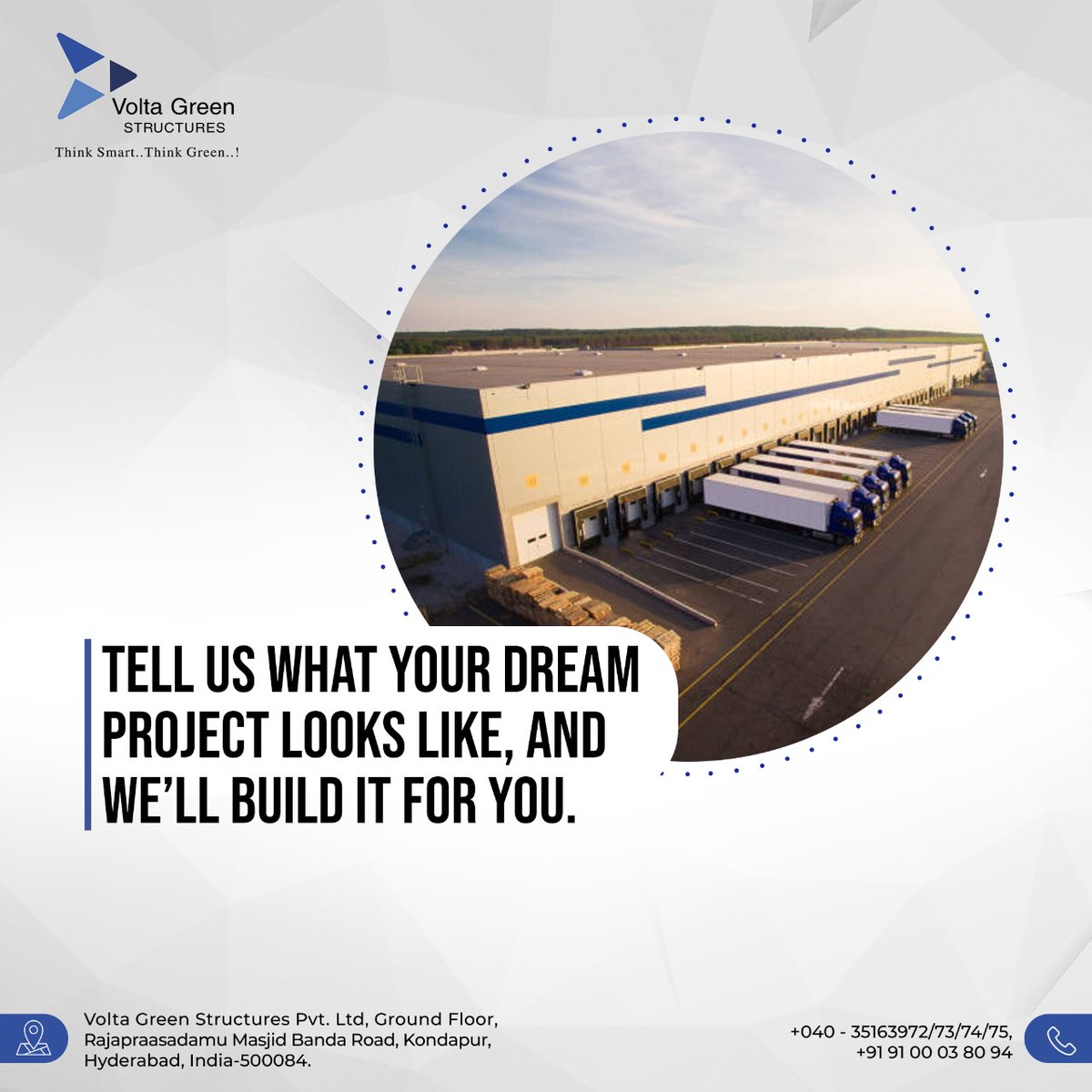 Let us build your dream - glorious, strong and sustainable. At Volta Green Structures, we ensure the perfect mix of experience and technology to deliver optimum results on time. 

Have a dream project? DM us. 

#Construction #ModularConstruction #PreEngineeredBuildings #PreFab https://t.co/xF4pPP0Z5I