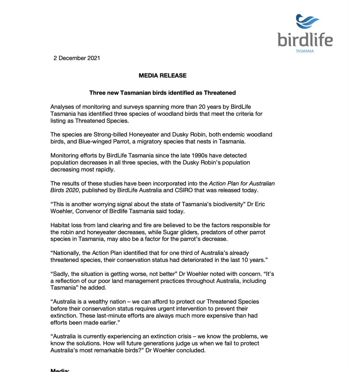 BirdLife Tasmania tweet media