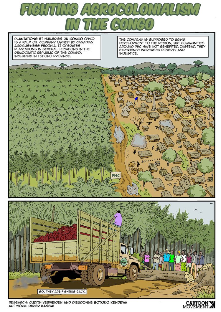 New cartoon from UK university project depicts community struggles around the #Feronia (now PHC) oil palm plantations in the #DRCongo blog.cartoonmovement.com/2021/11/fighti… <a href="/JFmombia/">Jean-Francois Mombia</a> <a href="/FIANista/">FIAN International</a> <a href="/ccfd_tsolidaire/">CCFD-Terre Solidaire</a> <a href="/GlobalJusticeUK/">Global Justice Now</a> <a href="/WorldRainforest/">World Rainforest Movement (WRM)</a> <a href="/oak_institute/">Oakland Institute</a> <a href="/_ACBIO/">ACBIO</a> <a href="/EntraideFrater/">Entraide et Fraternité</a>
