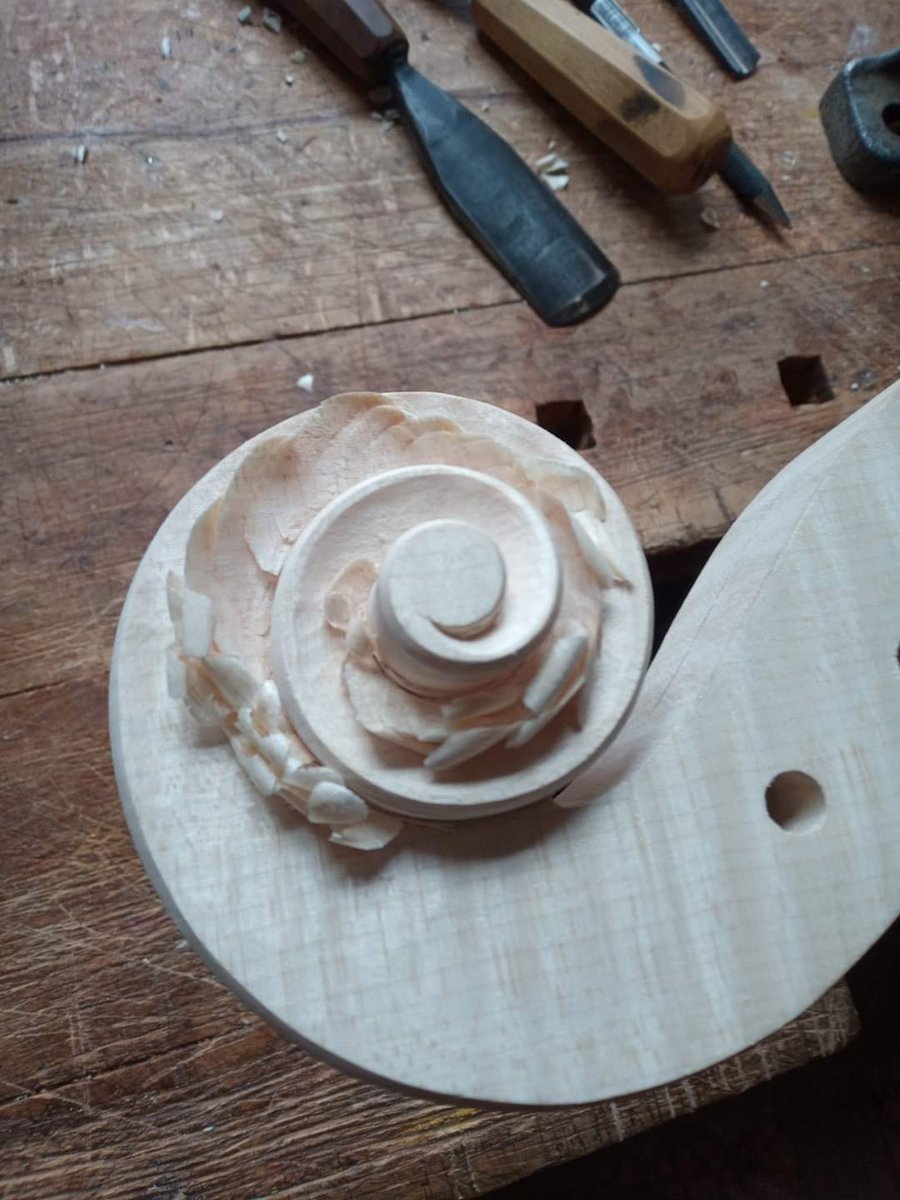 violinmaker_bg's tweet photo. How to make a cello scroll to my new Violoncello by @violinmaker_bg 

#violoncello #newcello #celloscroll #cellomaking #cellomaker #celloshop #craft #workmanship #cellobyorder https://t.co/BjhilsTFQQ