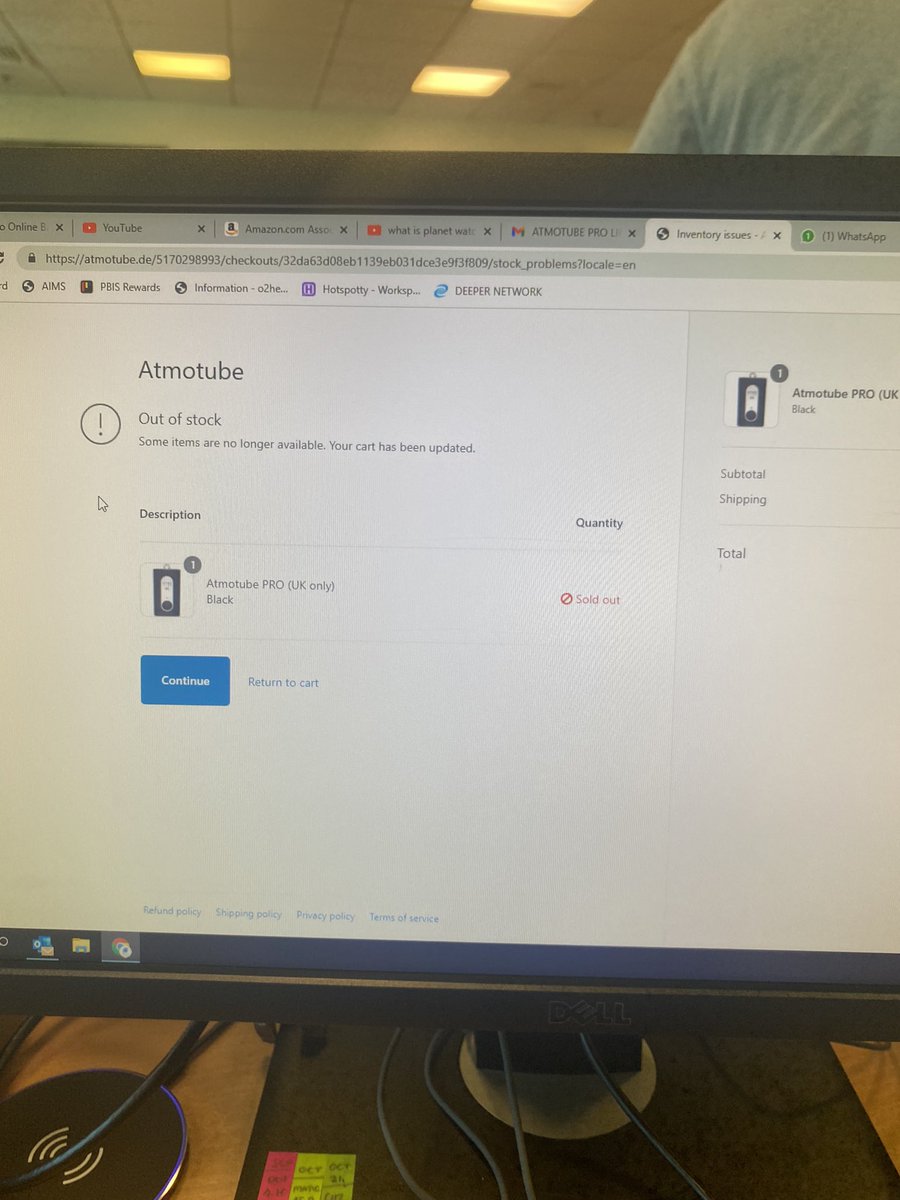 Wal_eed87's tweet photo. @atmotube 12.00 waiting and it’s sold out….how? https://t.co/ED4XgFQToH