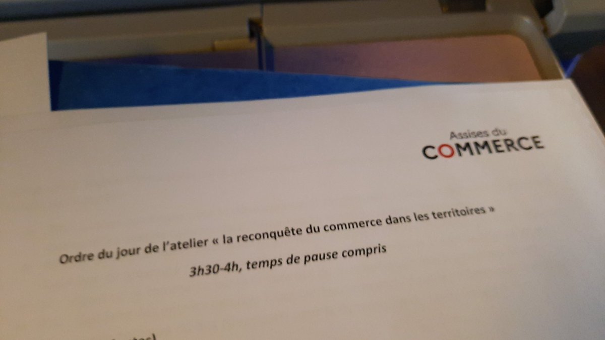 Assises Nationales du Commerce :
On entre dans le vif du sujet....les travaux démarrent