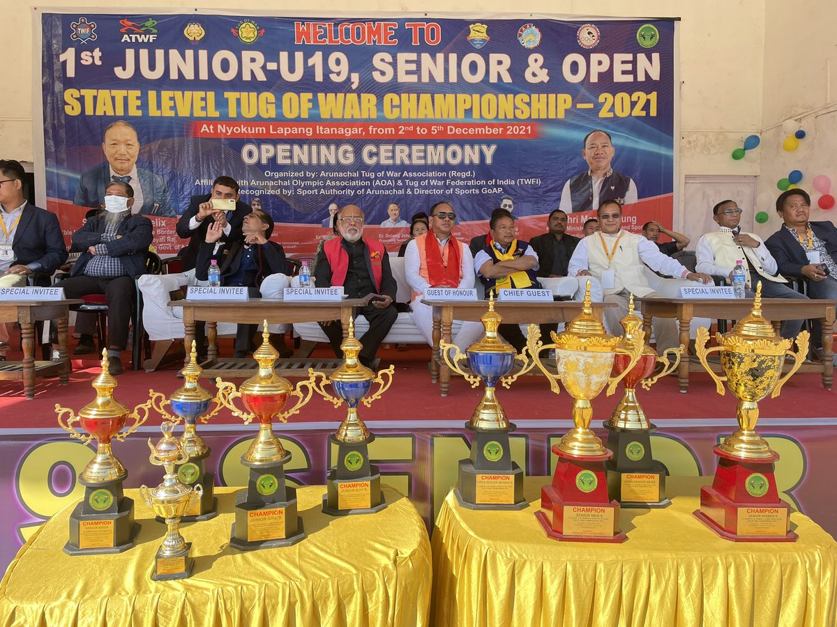 felix_bamang's tweet photo. Happy to witness the future of #TugofWar take shape in #ArunachalPradesh with the 1st State Level Tug-of-War Championship 2021, held today at #NyokumLapang #Itanagar
My best wishes to @ArTugofwar and its players for their future. 
@NatungMama @hsgmla https://t.co/2JpvLawa0I