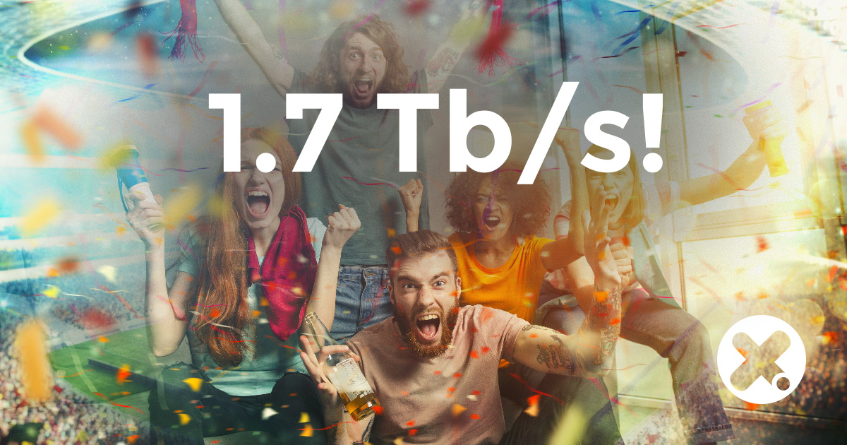 ⚽🔥⚽ 🔥Goooall! A new record traffic peak of 1.711 Tb/s at MIX yesterday night during the football matches of the Lega <a href="/SerieA/">Lega Serie A</a> 
👉More stats on ow.ly/4vtm50GjbqV
#Internet #peering #traffic #IXP #network #football
