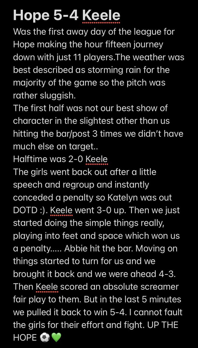 LHUWFootball's tweet photo. Match Report From Yesterdays Game: A great show of fight and determination https://t.co/If2JiyYxHa