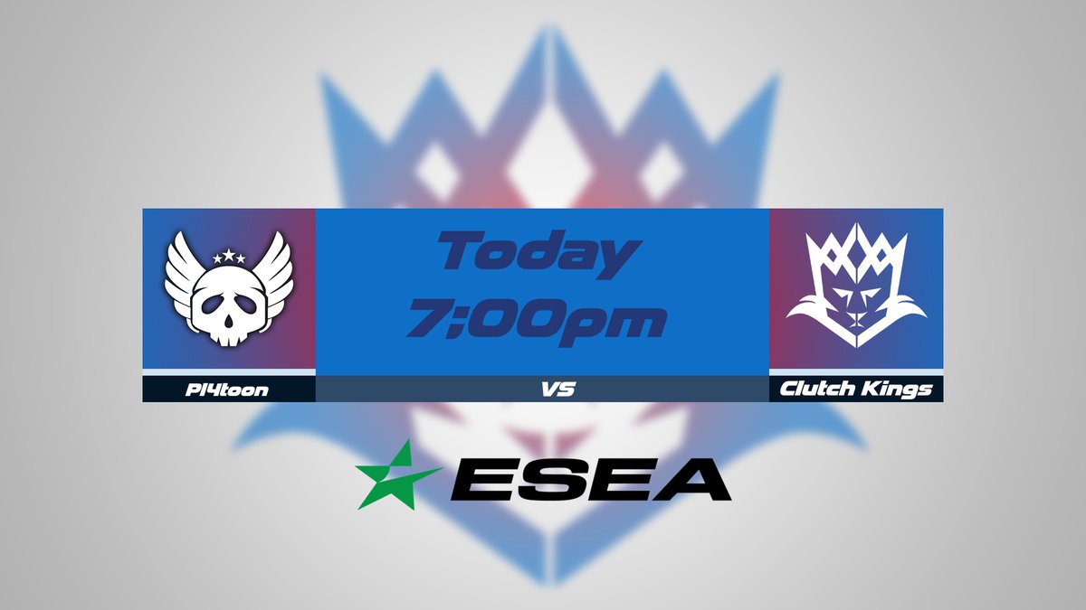 This is one of two game that'll be played today. First we'll open up with @Pl4toon_Esports tonight at 7pm
Followed with our next game at 9PM!

#ClutchKings