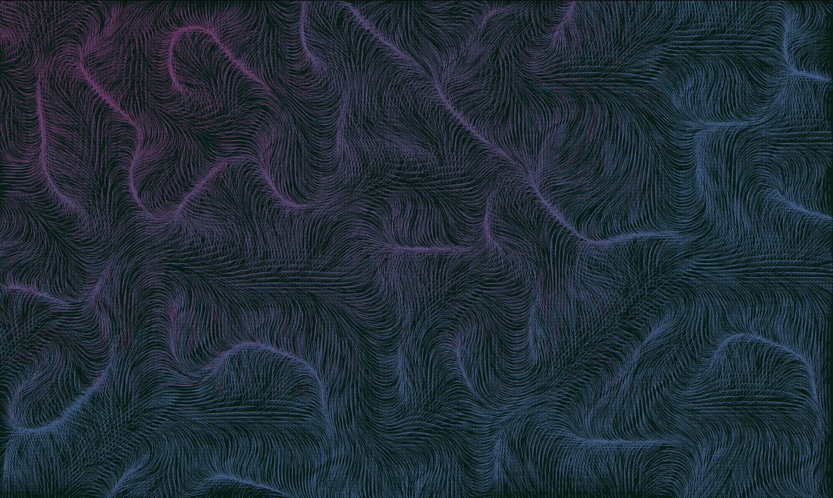 Rabshab's tweet photo. Dipping my toes into the world of #generative art. All images come from a flow field generated using simplex noise. https://t.co/pq3SysRaAs