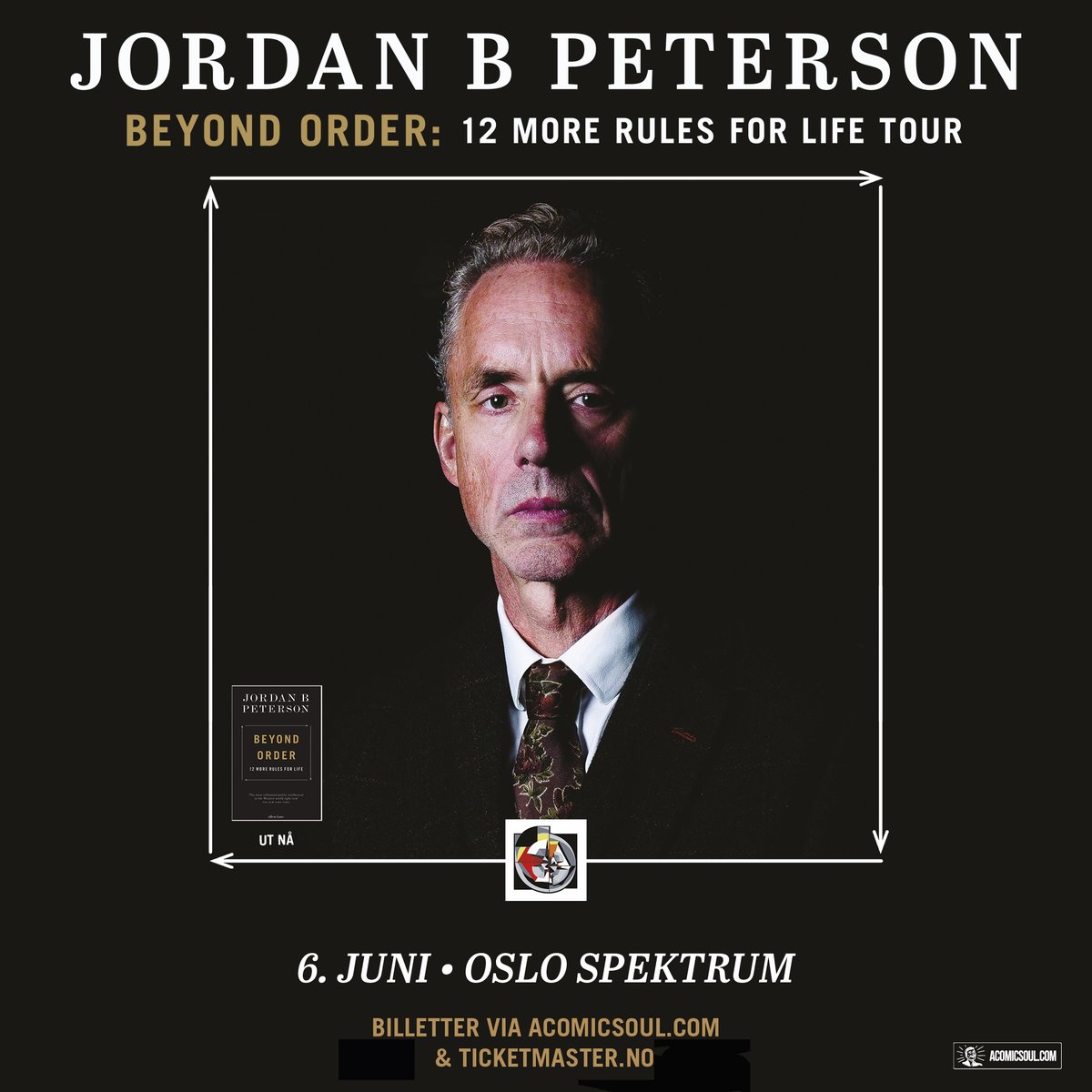 Velkommen til en aften av de sjeldne med Dr. Jordan B. Peterson og hans utfordrende teorier og tanker, mandag 6. juni 2022 i Oslo Spektrum!bit.ly/3IcbVVQ @acomicsoul, @ticketmasterno.