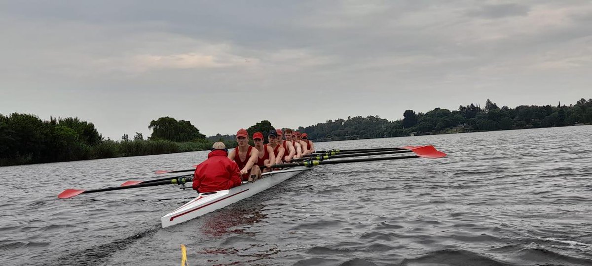 KingEdVIISchool's tweet photo. @KingEdVIISchool rowers in action at Loch Vaal, in preparation for the Annual Schools' Boat Race to be held in Port Alfred on the 10th and 11th of December.
#RedRowing https://t.co/x5JtpPppRU