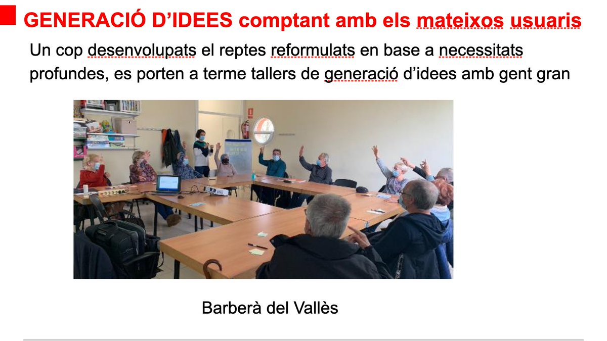 ininvalles's tweet photo. Després de reformular el repte inicial, es porten a terme tallers de generació d’idees amb gent gran. https://t.co/qmPBiRM6LX