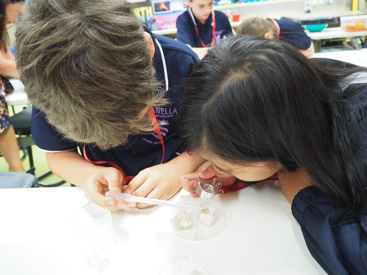 EarthScienceWA's tweet image. Dianella Primary College's lab was buzzing with activity during our incursions. Students made fake fossils, investigated lava viscosity, tested rocks for a mineral, examined soils &amp;amp; flooded model landscapes-phew! Lots of fun learning. Thanks to #WACoreOperations supporters