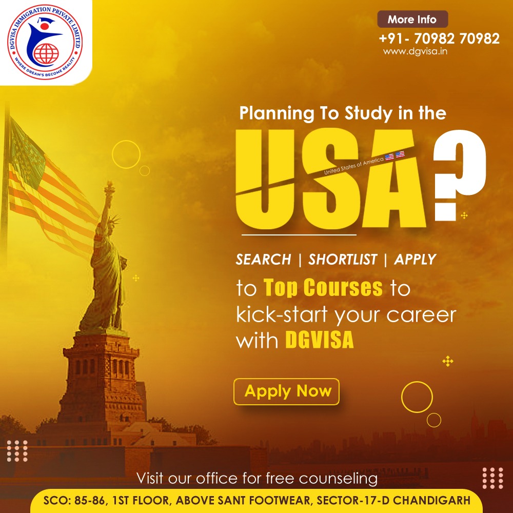 DgVisa's tweet photo. Planning to Study in The Usa?
Search | Shortlist | Apply
To Top Courses To
Kick-Start Your Career
With DGVISA
.
.
.
#Dgvisa #Usa #Studyvisa #Studyinusa #Topcolleges #Studypermit #Chandigarh #Usaimmigrants #Topusavisaexperts #Chandigarhimmigrationconsultancy #Usavisa https://t.co/PtjAcKNfuf