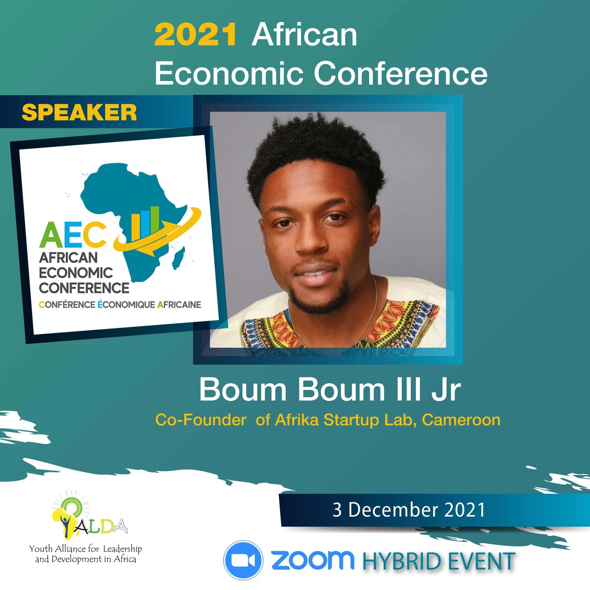 yaldafrica's tweet photo. Meet our speakers and moderator:
@bitania_lulu
@iamboum3jr
Jointly organized by
@ECA_OFFICIAL
@AfDB_Group
@UNDPAfrica
AEC is Africa’s flagship annual economic meeting. Join the only youth event at the AEC organised by YALDA. Register here: https://t.co/wkyEeyx5LL #YALDA4AEC https://t.co/rRiFSzuTn4