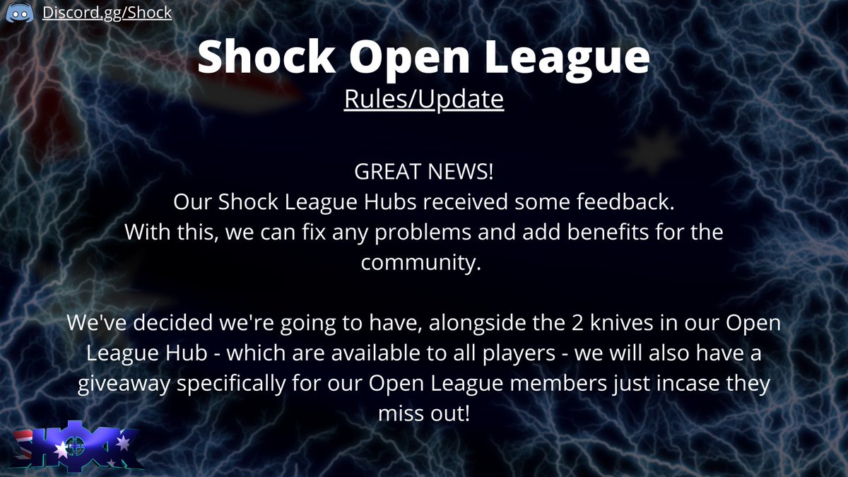 ShockEsportsOCE's tweet photo. 🎅ATTENTION Open League Players! 
Christmas Event Giveaway UPDATE!🎄

🎁 Join Shock OPEN League Here: 
➡️ https://t.co/yN4DhCbvSB

#ShockEsports #CSGO #FACEIT #Gaming #ShockInception #Giveaways #Esports https://t.co/ZlApWbrtmZ