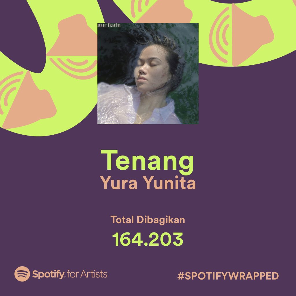 yurayunita's tweet photo. Ingin berterima kasih sebanyak banyaknya untuk yang udah dengerin semua laguku di Spotify 🙌😭💕 #SpotifyWrapped https://t.co/HU8KuQVPdF