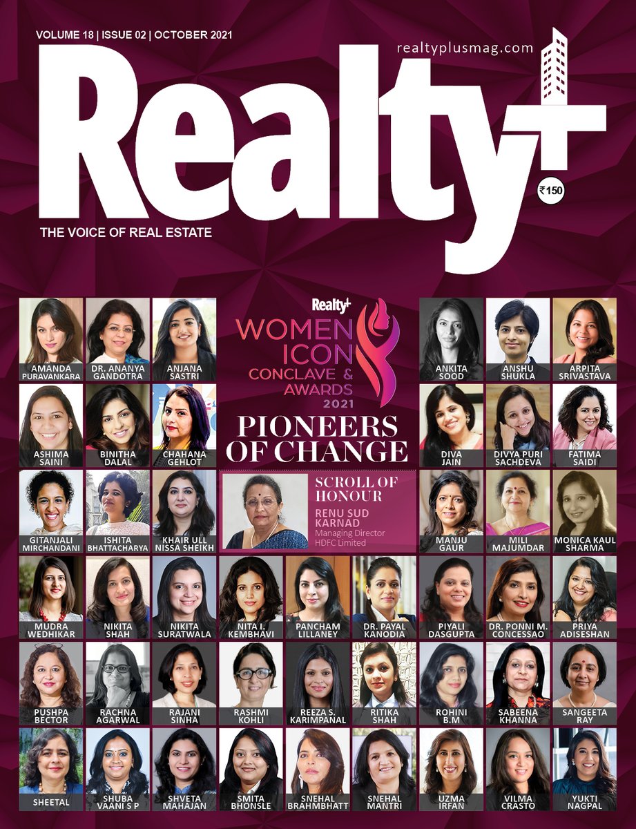 RPRealtyPlus's tweet photo. ‘The Pioneers Of Change’ - The #Realty+ #October2021 issue is dedicated to the #WomenAcheivers of #IndianRealEstate. We hope you will enjoy #reading this special issue as much as we did in putting it together.
#READ_NOW - https://t.co/6dPBVtvmlH
#RealtyPlus #RealtyPlusMag https://t.co/CvfUViTJbP
